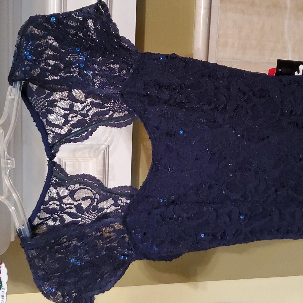 Party time blue dress.